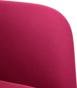 vidaXL Καναπές Διθέσιος Κόκκινος Βελούδος 109 εκ.