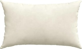 vidaXL Μαξιλάρι Καναπέ 2 τμχ. Βελούδο Κρεμ 50 x 30 cm