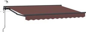 vidaXL Ηλεκτρικό Αναδιπλούμενο Σκίαστρο Καφέ 3 x 2 m