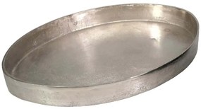 Διακοσμητικός Δίσκος Glaz 022446 65x47x7cm Silver Αλουμίνιο