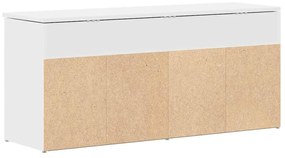 vidaXL Πάγκος παπουτσιών  Λευκό 102x30,5x45 cm Κατασκευασμένο ξύλο