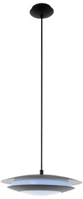Φωτιστικό Οροφής Led 96978 Black - White Moneva-C Eglo Metal, Plastic