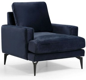 Πολυθρόνα Papira 560ARE1703 80x90x88cm Navy Blue-Black