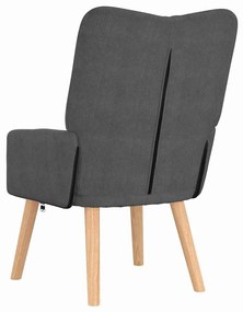 vidaXL Χαλαρωτική Πολυθρόνα Σκούρο γκρι 63 x 67 x 94 εκ. ύφασμα