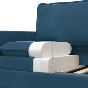 vidaXL Καναπές Μπλε 76 x 81 x 87,5 εκ Βελούδο