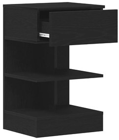 vidaXL Κομοδίνο Μαύρη δρυς 40 x 35 x 65 εκ. Επεξεργασμένο ξύλο