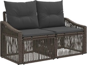 vidaXL Σετ Καναπέ Κήπου 7 pcs Γκρι συνθετικό ρατάν