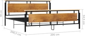 vidaXL Πλαίσιο Κρεβατιού 200 x 200 εκ. Μεταλλικό