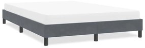 Σκελετός Κρεβατιού Χωρίς Στρώμα Σκ. Γκρι 160x210 εκ. Βελούδινο