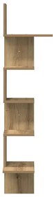 vidaXL Γωνιακό ράφι τοίχου Δρυς τεχνίτης 32x32x127,5 cm
