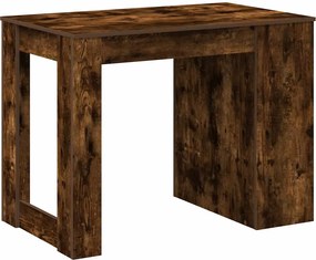 vidaXL Γραφείο με Συρτάρι και Ράφι Καπνιστή Δρυς 102x62x77,5 εκ.