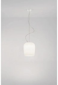 Κρεμαστό Φωτιστικό Οροφής LED 8,5W Dimmer Φυσητό Γυαλί Glossy Φ36cm Tiara S5 Prandina-1A73000813001-Λευκό 1A73000813001