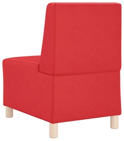 vidaXL Καθίσμα Σαλονιού Κόκκινο 55 x 74 x 82 εκ Τεχνητό δέρμα