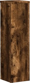 vidaXL Βάσεις Φυτών 2Τεμ. Καπνιστή Δρυς 17x17x60εκ. Επεξεργασμένο Ξύλο