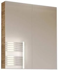 Bathroom mirror - Cabinet Luxus 70 Pl Wood Dark