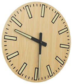 vidaXL Ρολόι Επιτοίχιο με Φωτεινούς Αριθμούς/Δείκτες Κίτρινο Ø30 εκ.