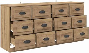 vidaXL Παραδοσιακά Πλευρικά Έπιπλα 2 pcs Artisan Oak