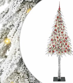 vidaXL Χριστουγεννιάτικο Δέντρο με 300 LED Λευκό 210 cm ΠΕ και Ατσάλι