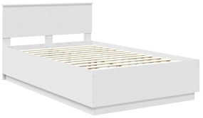 vidaXL Σκελετός Κρεβατιού Λευκό 135 x 190 cm Επεξεργασμένο ξύλο