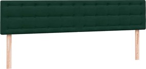 vidaXL Box Spring κρεβάτι με στρώματα σκούρο πράσινο Βελούδινο