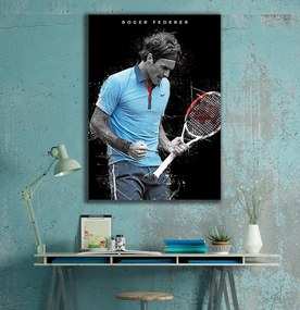 Πίνακας σε καμβά Roger Federer KNV1546 120cm x 180cm Μόνο για παραλαβή από το κατάστημα