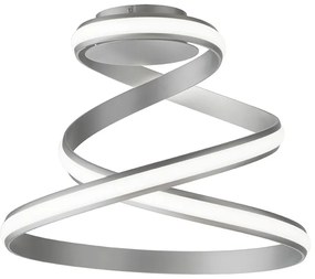 Φωτιστικό Οροφής - Πλαφονιέρα Led Vuelta PL.VUELTA/SILVER 37W 3000K Φ55x35cm Silver Ondaluce Μέταλλο
