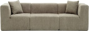 Τριθέσιος Καναπές Γκρι RAKS 85x245x70