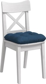 vidaXL Μαξιλάρια καθισμάτων 4 pcs Ύφασμα Μπλε 40 x 40 x 12 εκ.