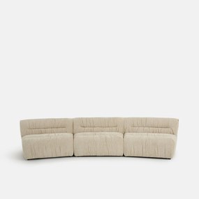 Τριθέσιος αρθρωτός καναπές από flame chenille, SWEETY