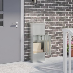 vidaXL Θυρίδα Πακέτων Μαύρο 44.5 x 29 x 110.5 εκ Γαλβανισμένος χάλυβας