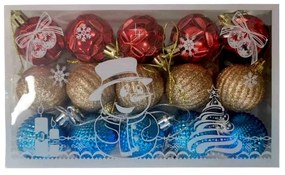 Σετ Χριστουγεννιάτικες μπάλες - 15pcs - 023910