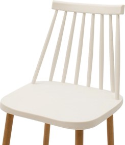 Σκαμπό μπαρ Aurora pakoworld λευκό pp-φυσικό πόδι 42x47x109εκ