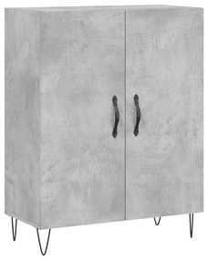 vidaXL Ντουλάπι Γκρι Σκυροδέματος 69,5x34x180 εκ. Επεξεργασμένο Ξύλο
