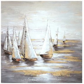 Πίνακας σε καμβά Sailer I Inart 100x3x100εκ