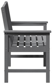 vidaXL Παγκάκι κήπου με μαξιλάρι Ανοιχτό γκρι 120 x 59 x 88 εκ HDPE