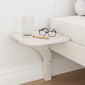vidaXL Πλαίσιο κρεβατιού με κομοδίνα Λευκό 75 x 190 cm Λευκό