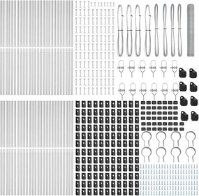 vidaXL Στύλος Περιφράξεων Ασημί 100 x 1,2 m (25 mm δίχτυ) Ατσάλι