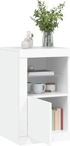 vidaXL Ντουλάπια Βοηθητικά με Φώτα LED 2 τεμ. Λευκά από Επεξεργ. Ξύλο
