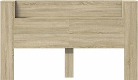 vidaXL Κεφαλάρι Ντουλάπι με LED με ράφι Σονόμα 180 x 16,5 x 103,5 cm