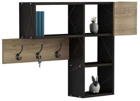 Κρεμάστρα Εισόδου Με Ράφια Harlan HM8973.13 99,5x15x61cm Natural-Black Μελαμίνη