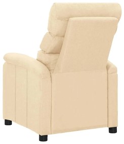 vidaXL Πολυθρόνα Μασάζ Κρεμ Υφασμάτινη