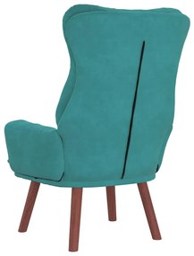 vidaXL Χαλαρωτική Πολυθρόνα Τιρκουάζ 69 x 74 x 93 εκ. Βελούδο