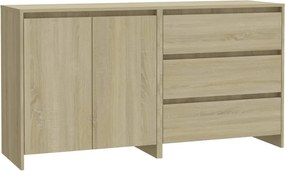 vidaXL Μπουφές 2 τεμαχίων Sonoma Δρυς Επεξεργασμένο Ξύλο