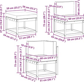 vidaXL Σειρά Καναπέ Εξωτερικού 7 pcs Φυσικό και Κρέμα Πολυεστέρας