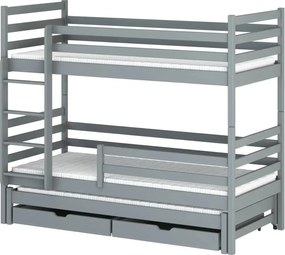 LUK 80x180 grey bunk bed Lano Furniture