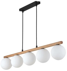 Φωτιστικό Οροφής - Ράγα Estera Wood 4623 5xG9 6W 80x84cm Natural TK Lighting