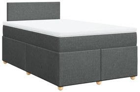 ΚΡΕΒΑΤΙ BOXSPRING ΜΕ ΣΤΡΩΜΑ ΣΚΟΥΡΟ ΓΚΡΙ 120X200 ΕΚ. ΥΦΑΣΜΑΤΙΝΟ 3286641