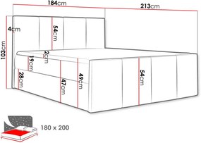 Επενδυμένο κρεβάτι Lars-Galazio-180 x 200