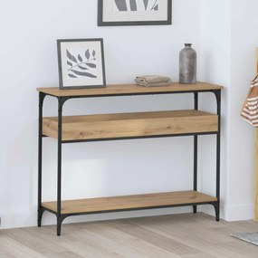 vidaXL Τραπέζι κονσόλας artisan δρυς 100 x 29 x 75 εκ.