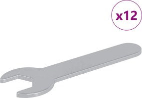 vidaXL Δίχαλο 12 pcs Ασημί 13 mm Σίδερο